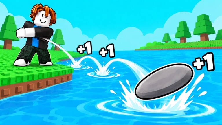 +1 Stone Skipping Roblox game thumbnail