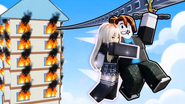 Zipwire to Save Baddies Roblox game thumbnail